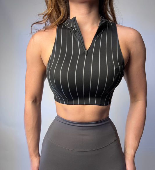 Top LIV Pinstripe Zip