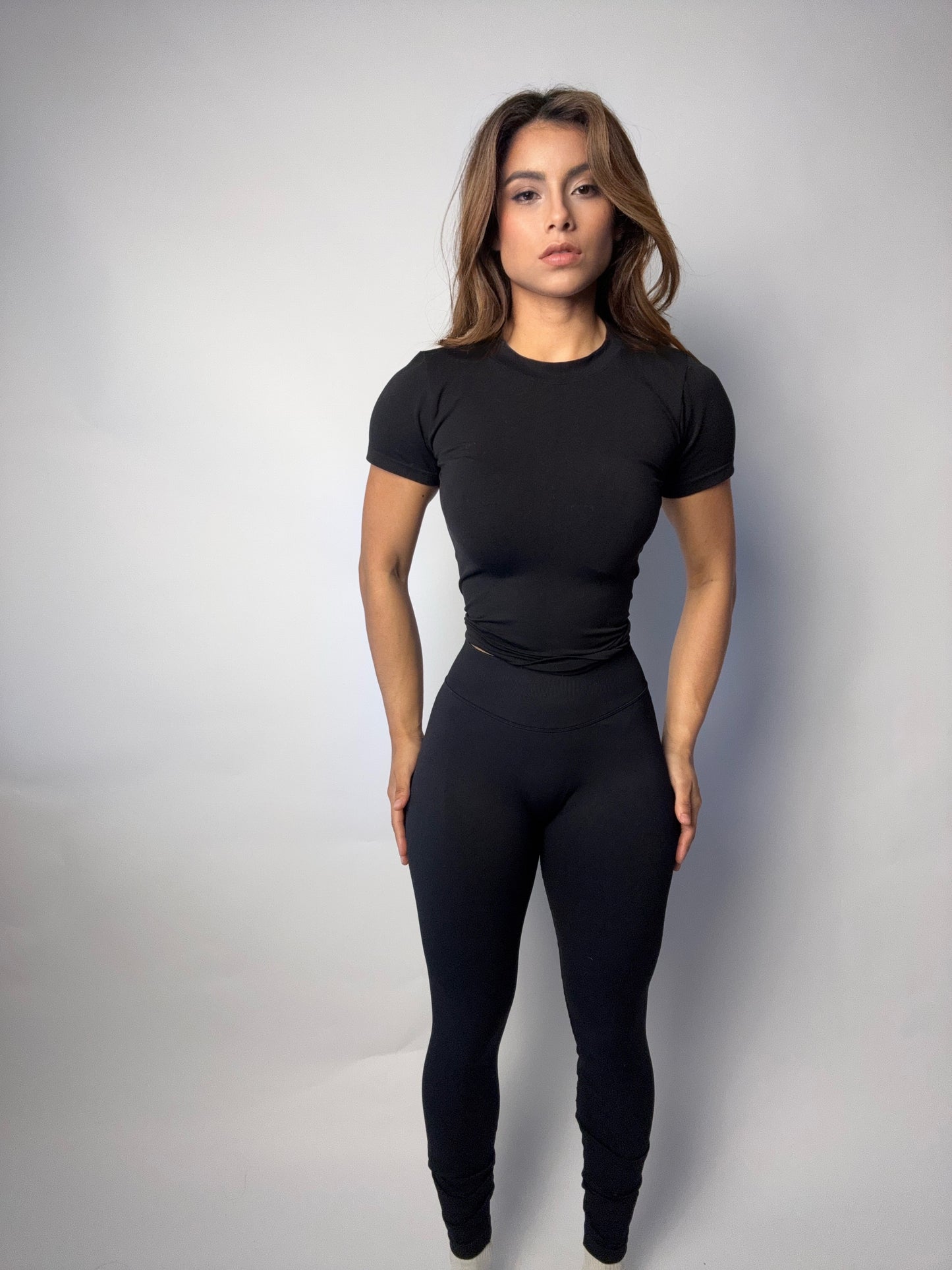 Blusa manga corta-Black