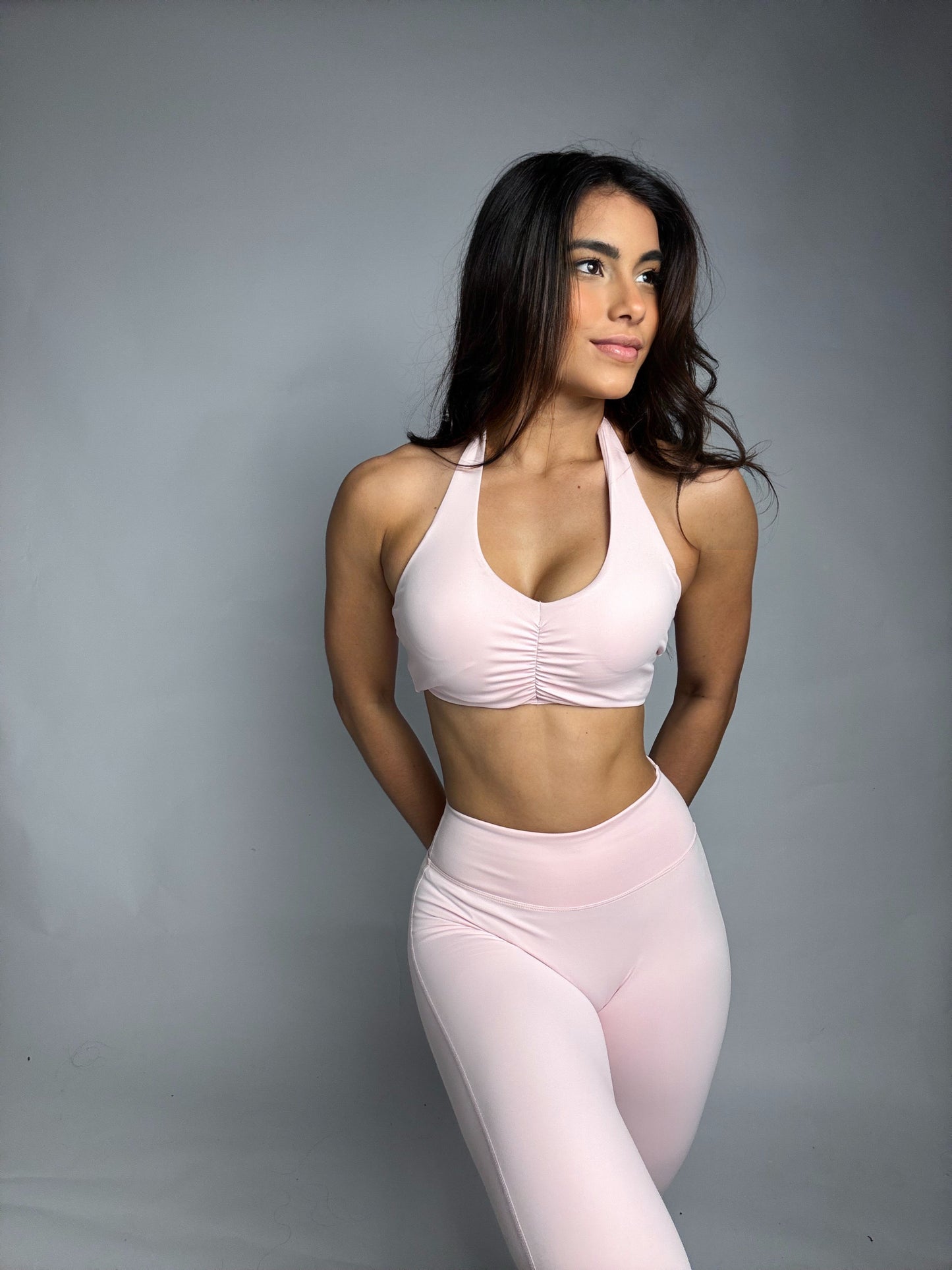 Muse Halter Flare Set Pink