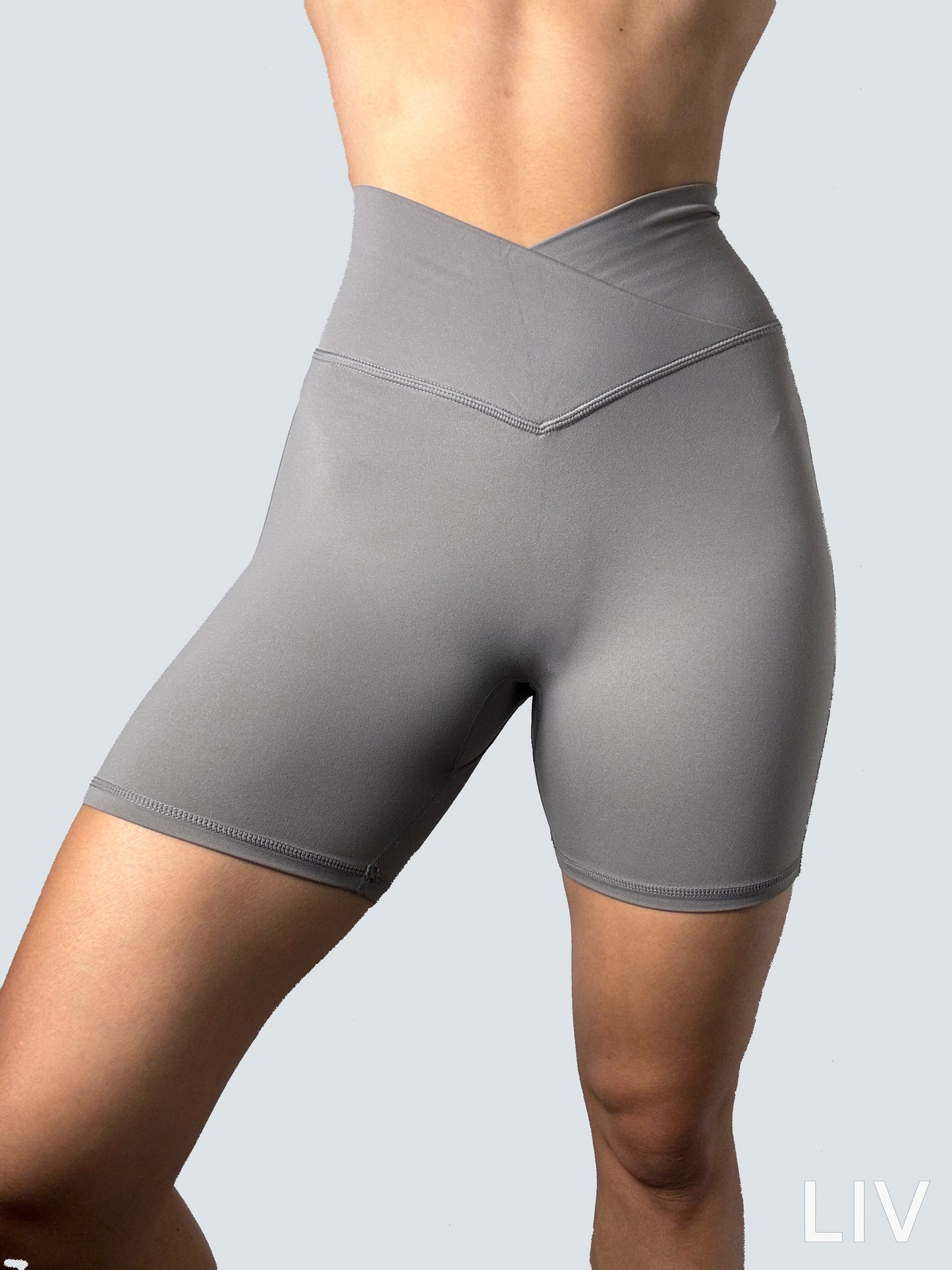 Short Aura Cross – Pretina Cruzada | Cintura Alta | Fit Medio