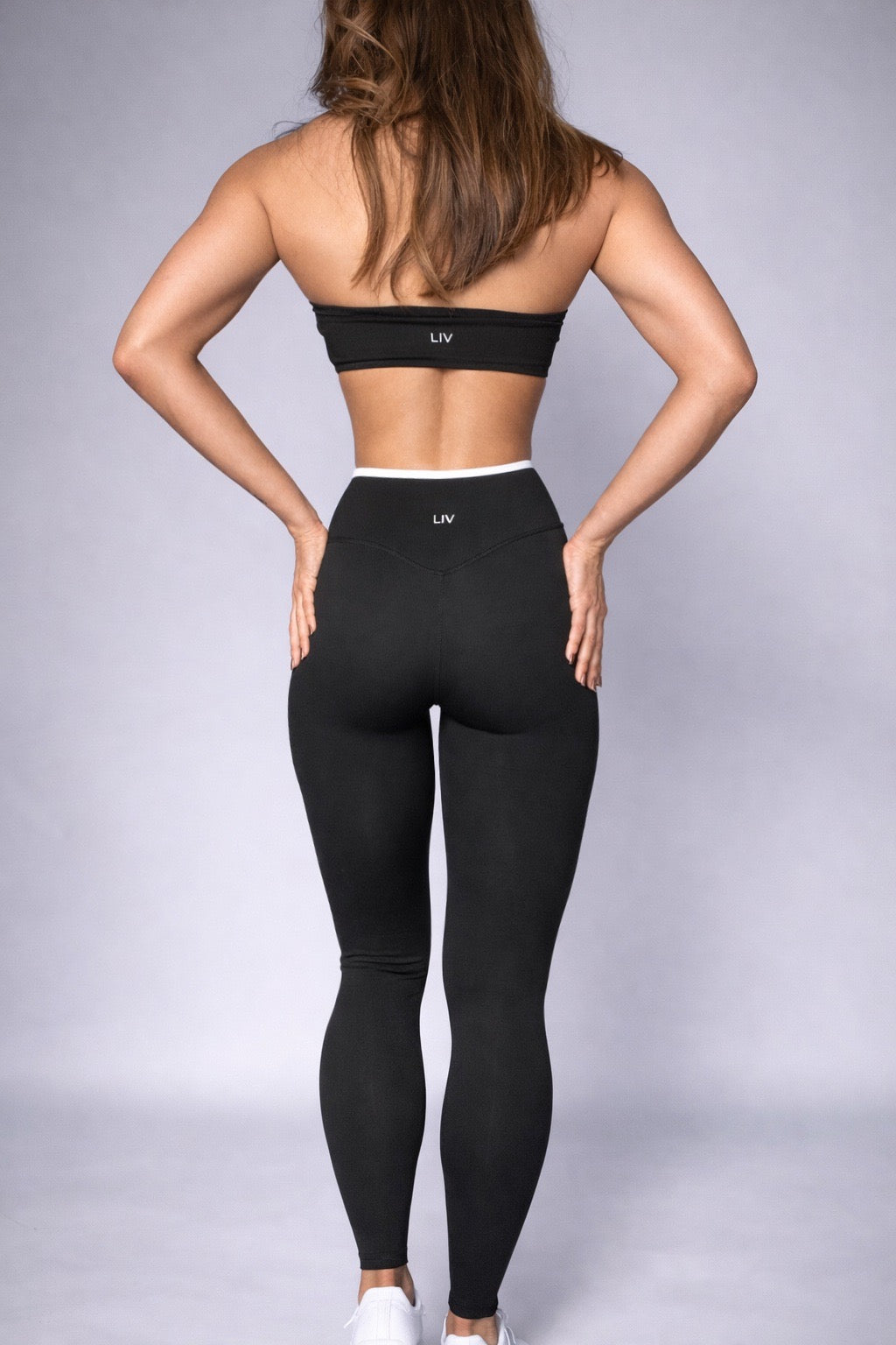 Contrast Line High-Waist Leggings