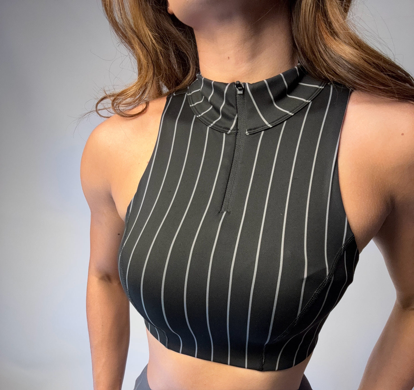 Top LIV Pinstripe Zip