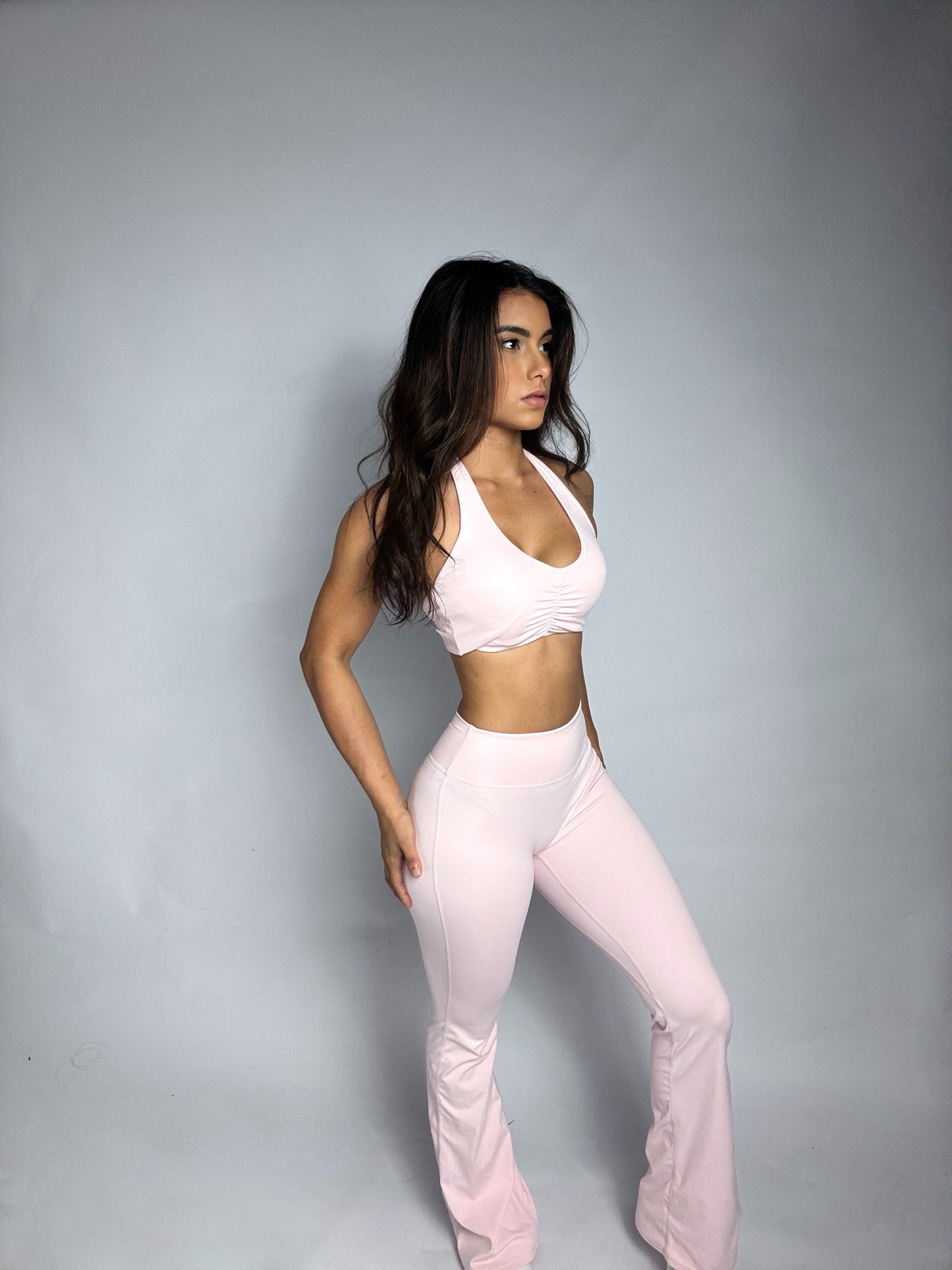 Muse Halter Flare Set Pink